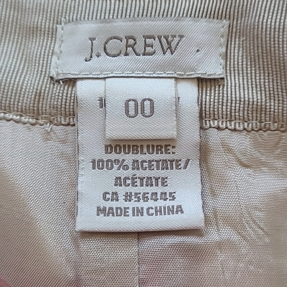 J.Crew Red & Cream Floral Wool A-Line Button Skirt Women’s 00 - Picture 10 of 15